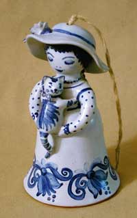 Glocken-Figur aus Keramik