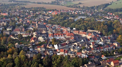 Stadtkern von Waldenburg/ rechts hinten: Altwaldenburg Stadtkern von Waldenburg/ rechts hinten: Altwaldenburg